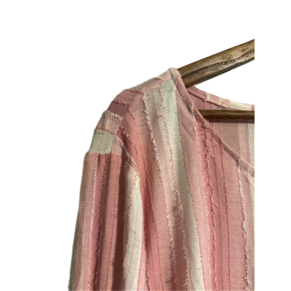Casual Pink Striped Tunic Top - Women - Picture 4 of 7